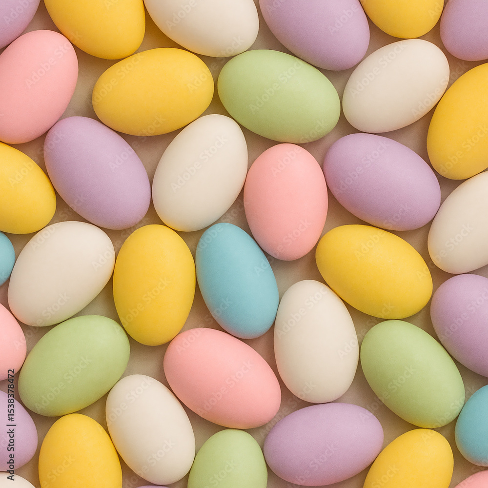 Pastel Dragée Candy Seamless Background Pastel Dragée Candy Seamless Background