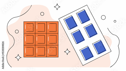 Chocolate and Candy Bar Illustration