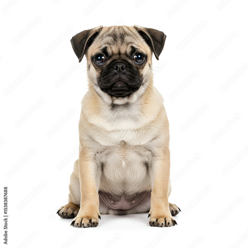 pug puppy isolated on white background pug puppy isolated on white background
