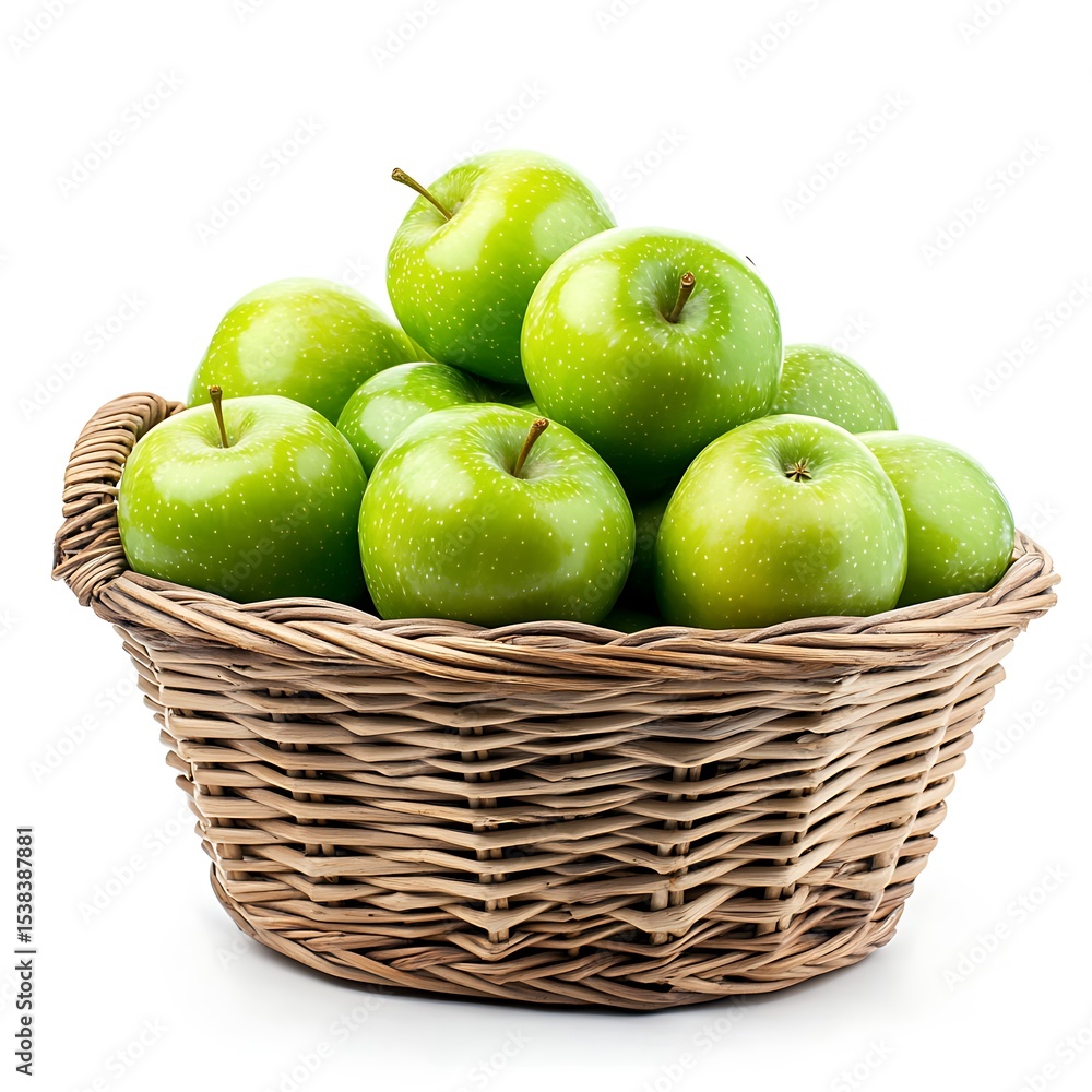 green apples in basket green apples in basket