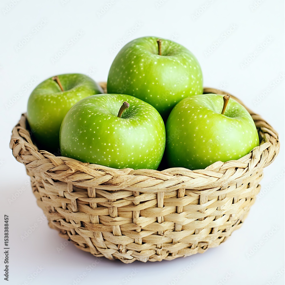 green apples in basket green apples in basket