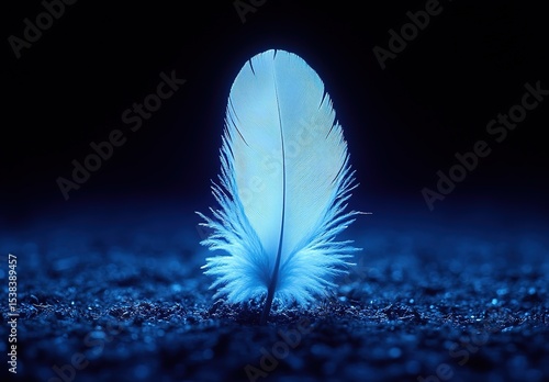 Abstract Orange Flame and Feather Orbiting Dark Gray Planetary Sphere on Cosmic Background
