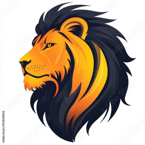 Wallpaper Mural Majestic lion design showcasing a proud lion's head with vibrant colors and striking features Torontodigital.ca