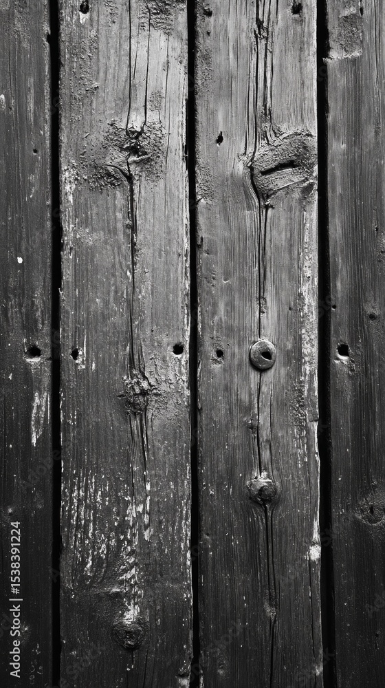 Obraz premium Old wooden surface with cracks and signs of wear. Suitable for themes related to vintage style, restoration, history.