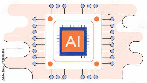 AI Microchip Technology Illustration