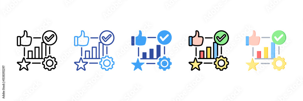 Fototapeta premium Good Business Multi Style Icon Set