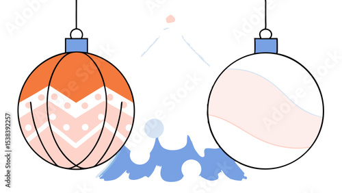 Abstract Christmas Ornaments