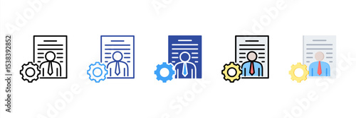 Job Description Multi Style Icon Set