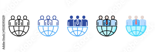 Outsourcing Multi Style Icon Set