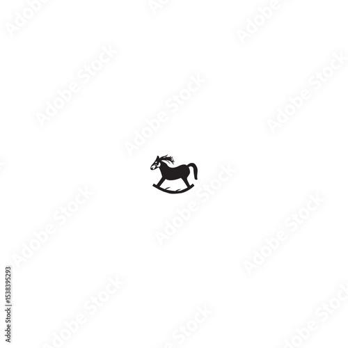 vector illustration of a silhouette of a horse