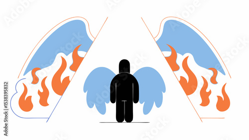 Angel, Fire, Wings, Choice, Decision