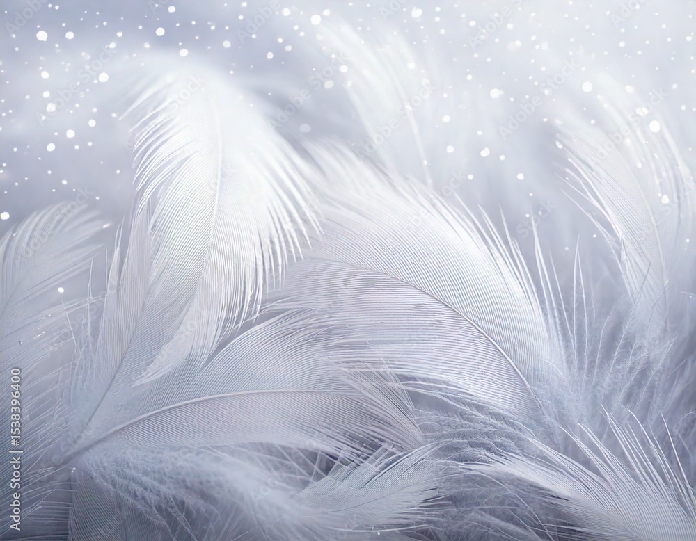 Fototapeta premium Airy soft Abstract gentle natural background with bird feathers macro with soft focus on lig.jpg