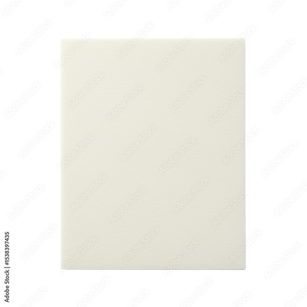 A perfectly flat sheet of off-white vellum paper with translucent texture and crisp edges, isolated on a plain white studio background with even lighting and no shadows, top-down view. Concept of A perfectly flat sheet of off-white vellum paper with translucent texture and crisp edges, isolated on a plain white studio background with even lighting and no shadows, top-down view. Concept of
