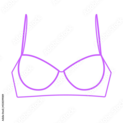  Neon icon of a brassiere