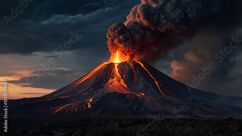 Eruption of a Volcano Fiery spectacle of nature's power