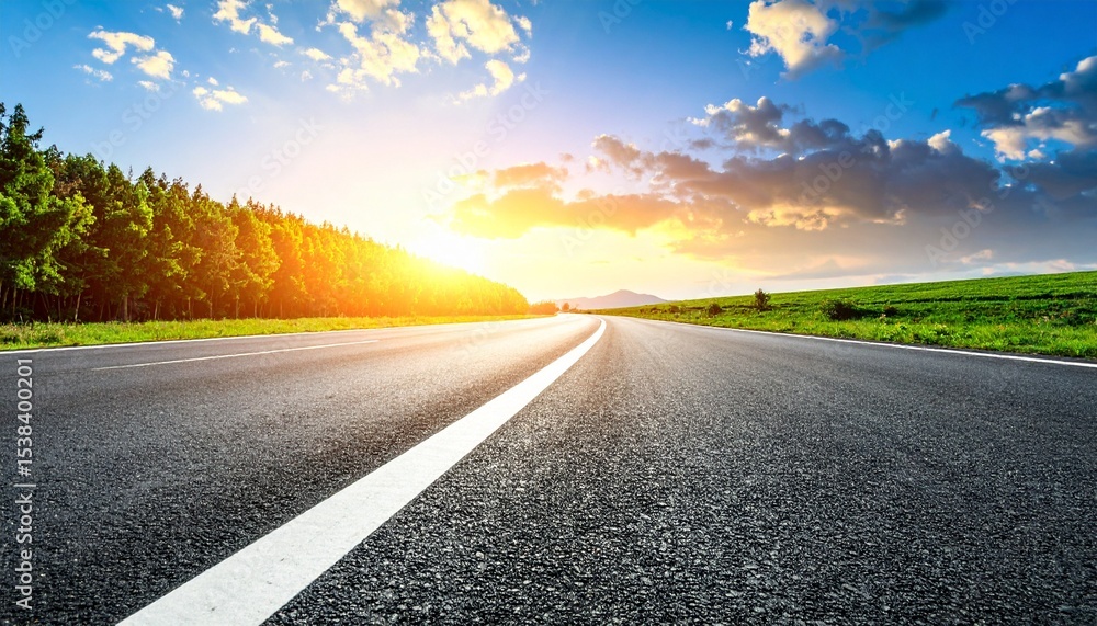 road in the sunset road in the sunset