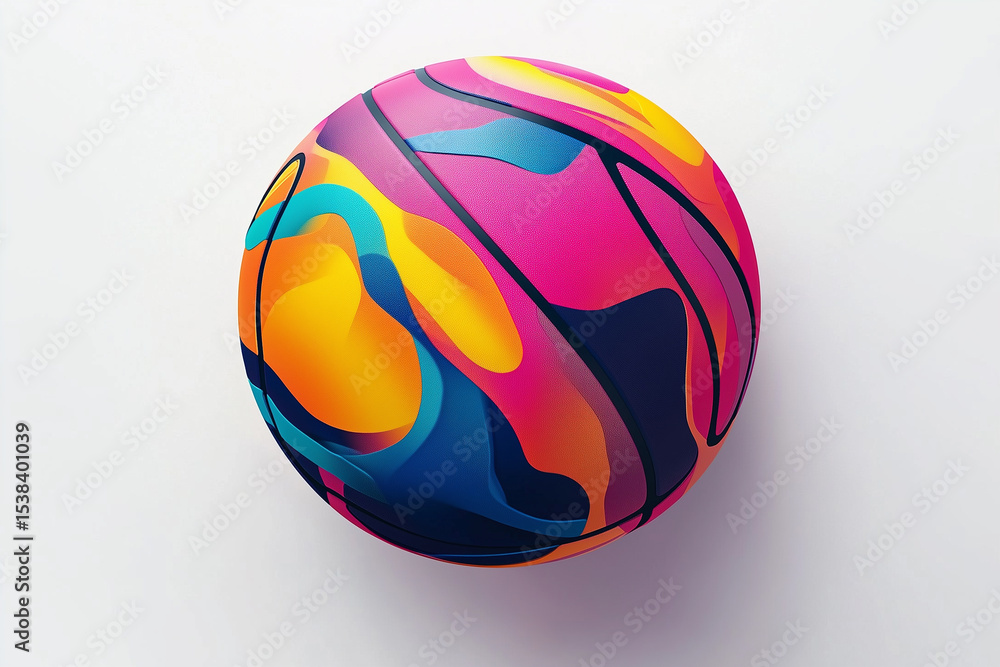 Fototapeta premium Vector illustration of an isolated orange basketball, a symbol of the game and competition