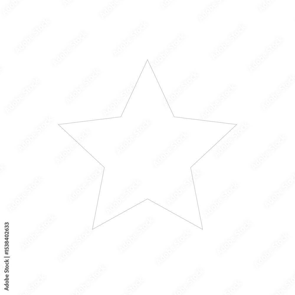 Obraz premium White pointed star vector icon
