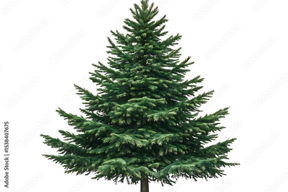 Obraz premium Isolated evergreen tree image for christmas holiday decoration and design use