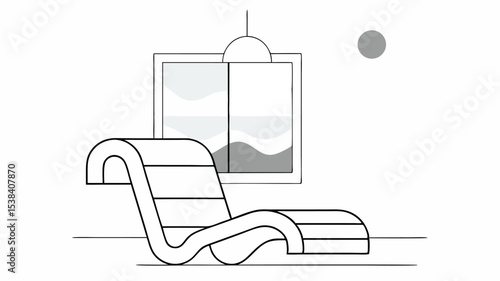 Modern Minimalist Lounge Chair by Window