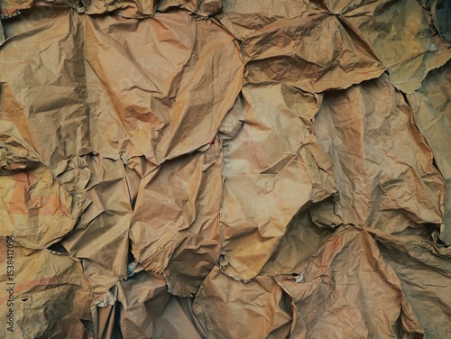 Wallpaper Mural Crumpled brown paper texture background, vintage style concept, old fashioned art retro Torontodigital.ca