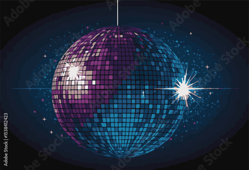 disco ball with disco lights