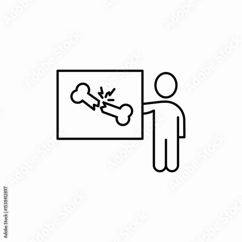 bone injury icon sign vector