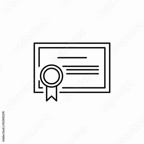 diploma certificate icon sign vector