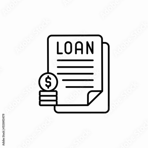 financial loan icon sign vector