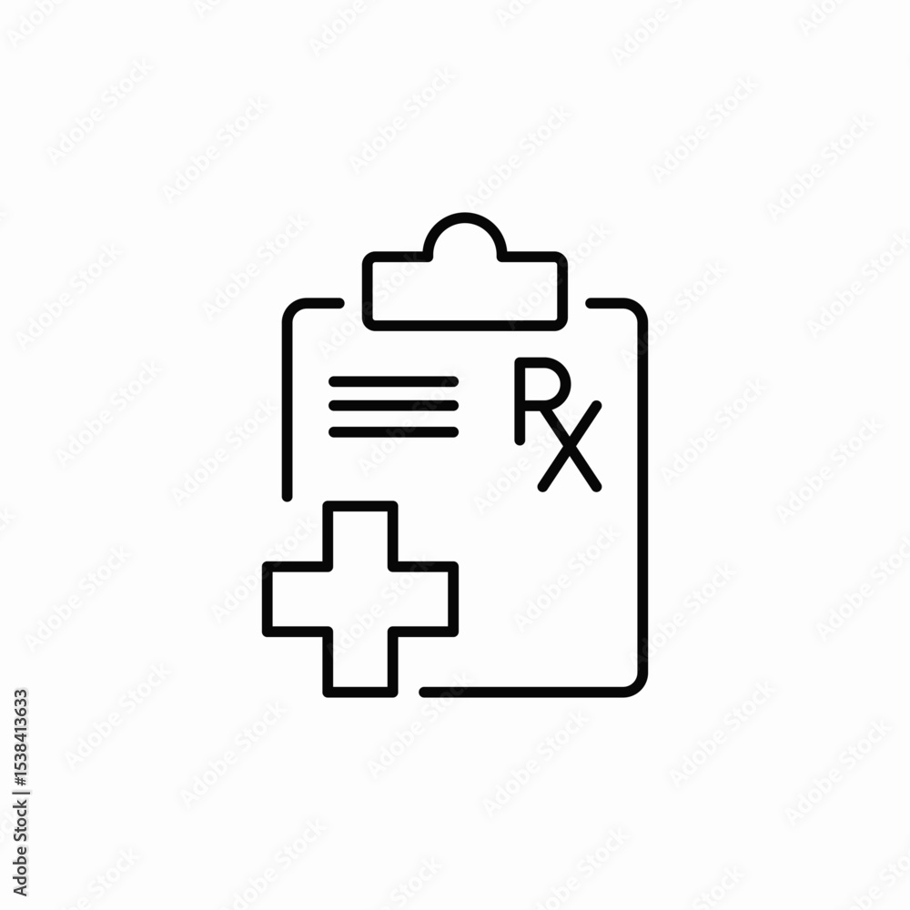 medical presciption icon sign vector medical presciption icon sign vector