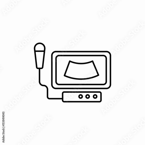 ultrasound screening icon sign vector