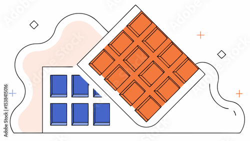 Chocolate Bar and Building Blocks Abstract