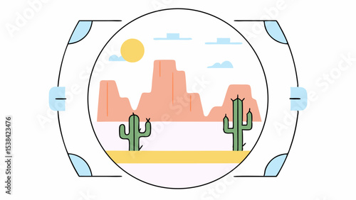 Desert Landscape in a Frame