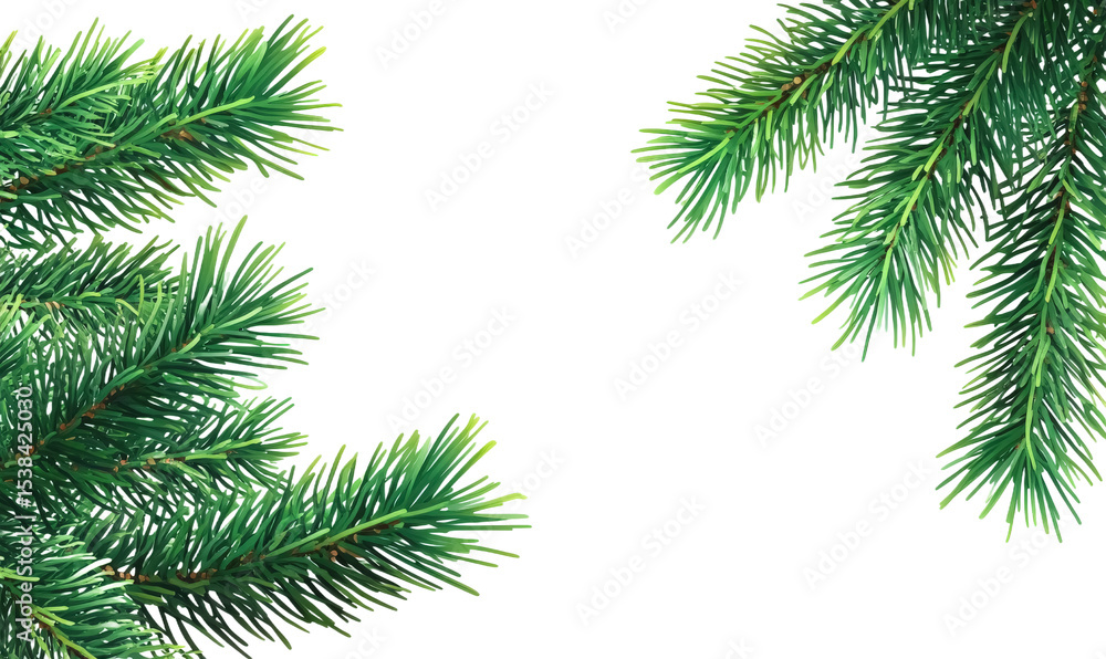 Christmas Fir Branches Frame Design Christmas Fir Branches Frame Design