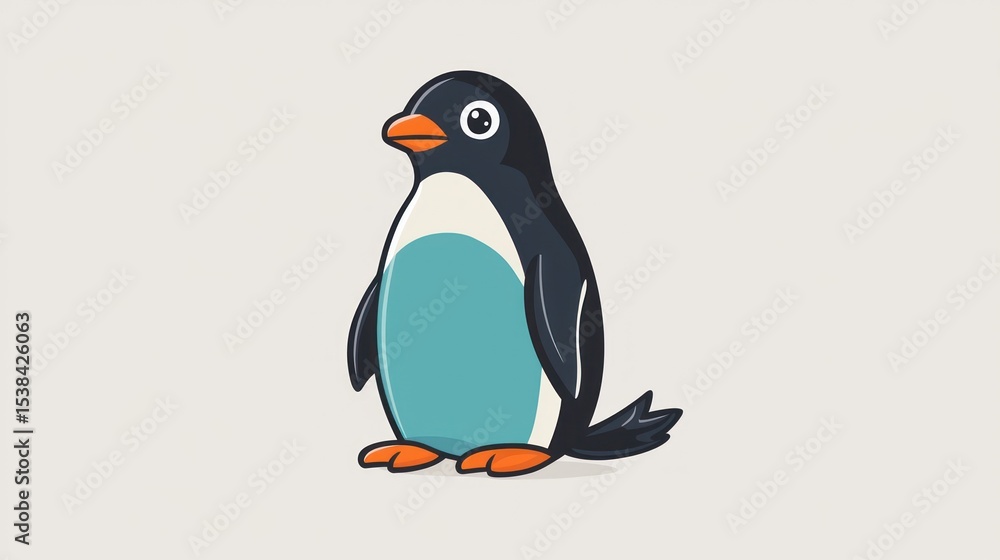 Obraz premium Cute cartoon penguin illustration (7)