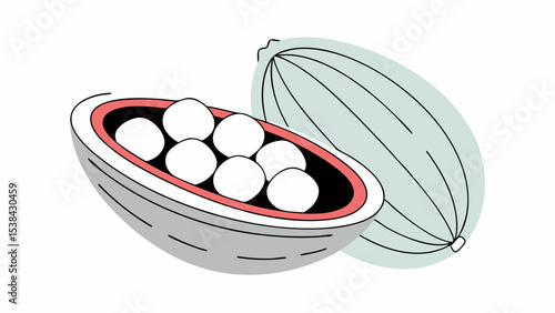 Cocoa Beans in Pod