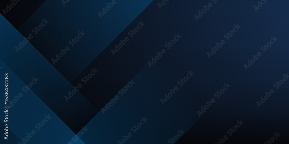 Fototapeta premium 3d modern dark blue overlap abstract background with shiny lines layers. Texture with light blue triangle element decoration. Vector illustration for modern presentation background, banner