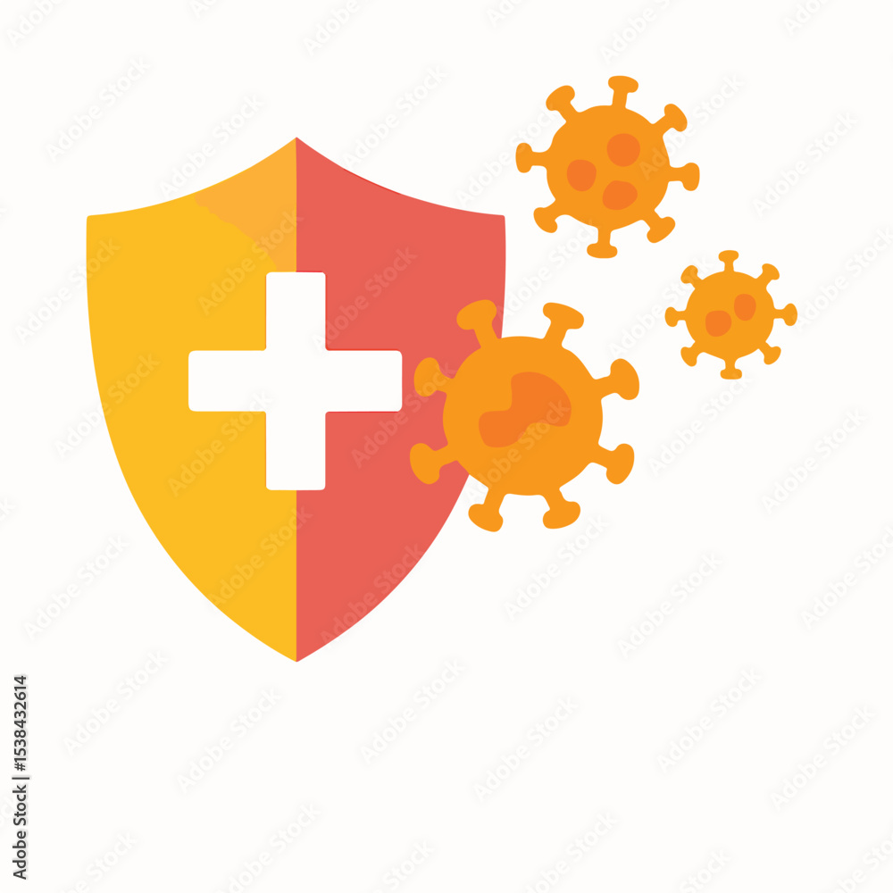 Obraz premium health shield vector that repels viruses