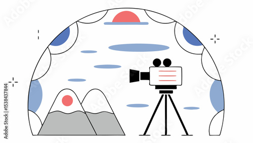 Filmmaking, Mountain Landscape, Cinematic Scene