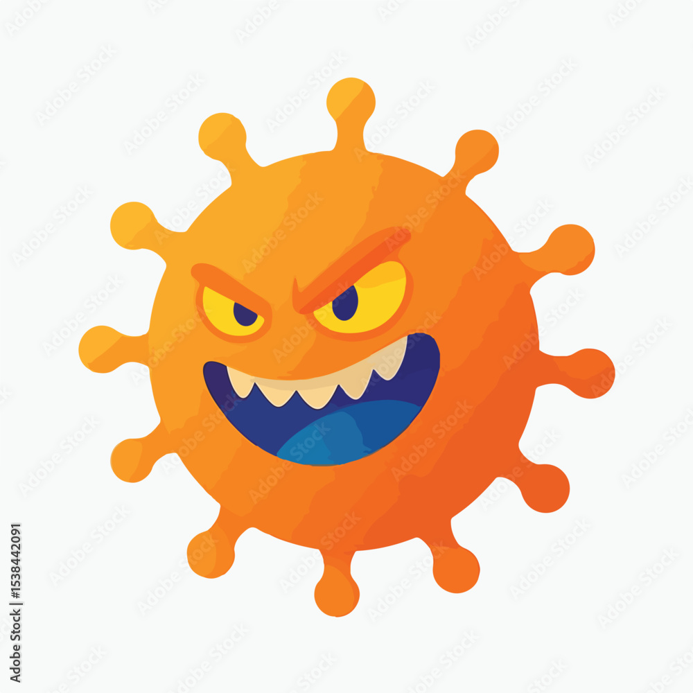 Fototapeta premium vector illustration of virus or bacteria. graphic design