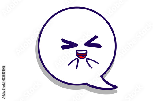 Cute expression Emoji Bubble Chat Mascot Characters