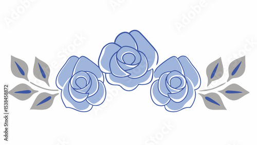 Elegant Blue Roses Floral Design