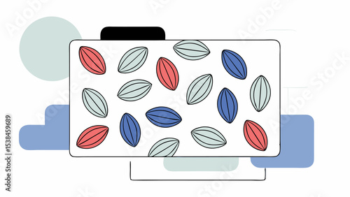 Abstract Pattern with Colorful Ellipses