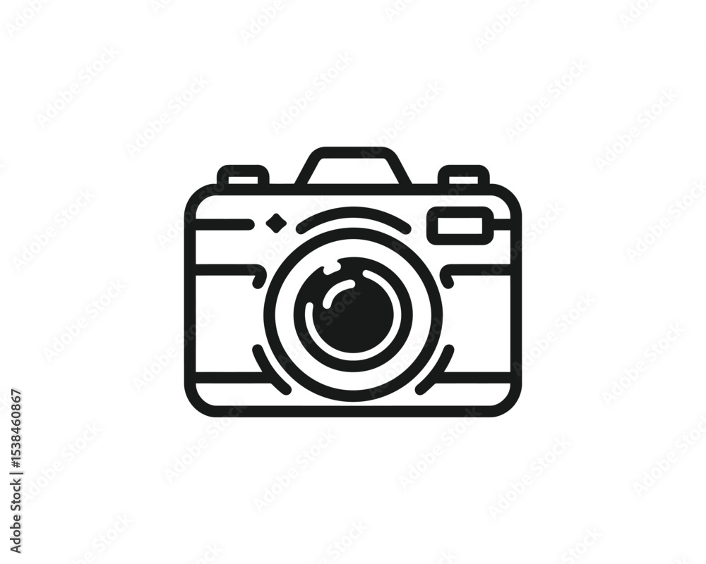 Line style camera logo for modern branding Line style camera logo for modern branding