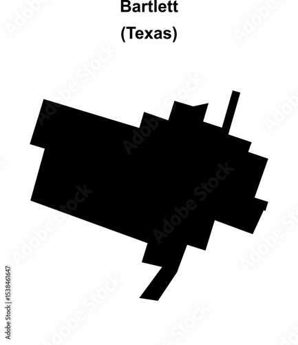 Bartlett (Texas) blank outline map