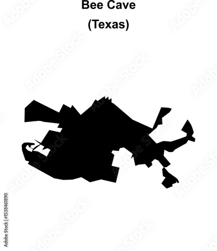 Bee Cave (Texas) blank outline map