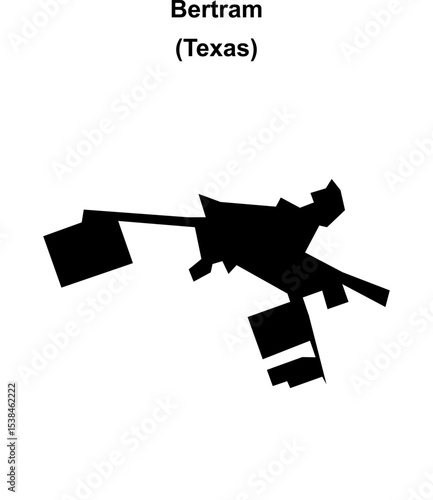 Bertram (Texas) blank outline map