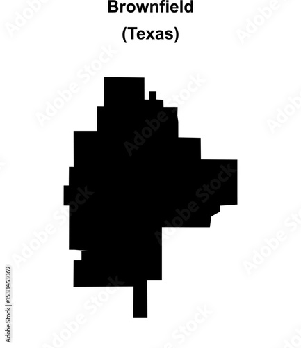 Brownfield (Texas) blank outline map