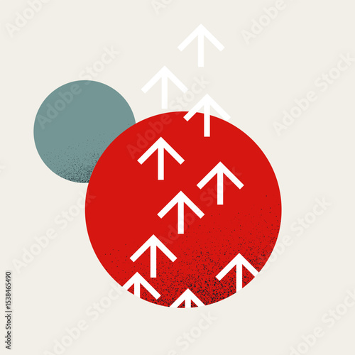 Business growth abstract vector concept. Symbol of ambition, success, challenge. Minimal design eps10 illustration.
