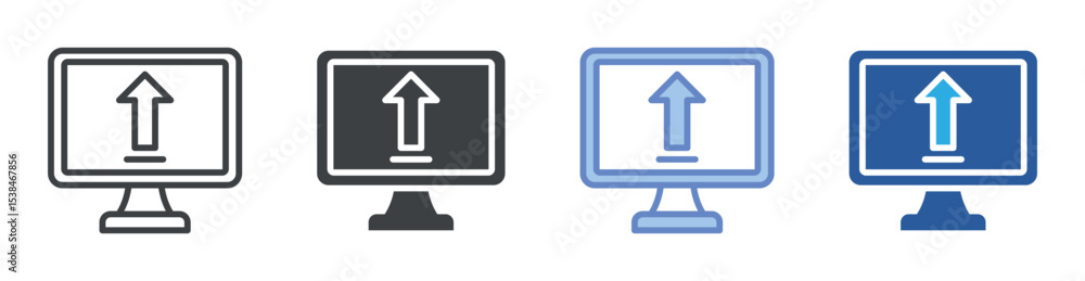 Upload icon set multiple style collection Upload icon set multiple style collection